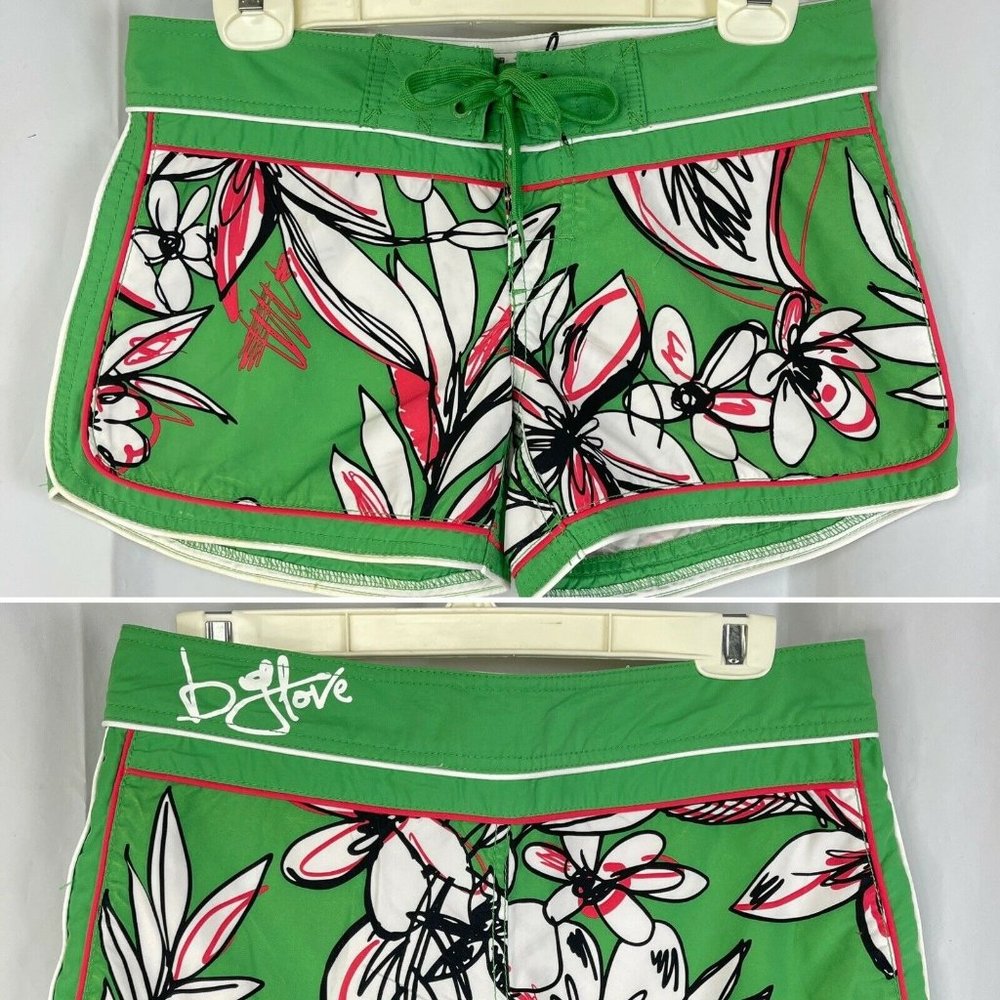 Body Glove Girls Junior size 7 Surfer Swim Suit Trunks 32in Bathing Suit Bottoms